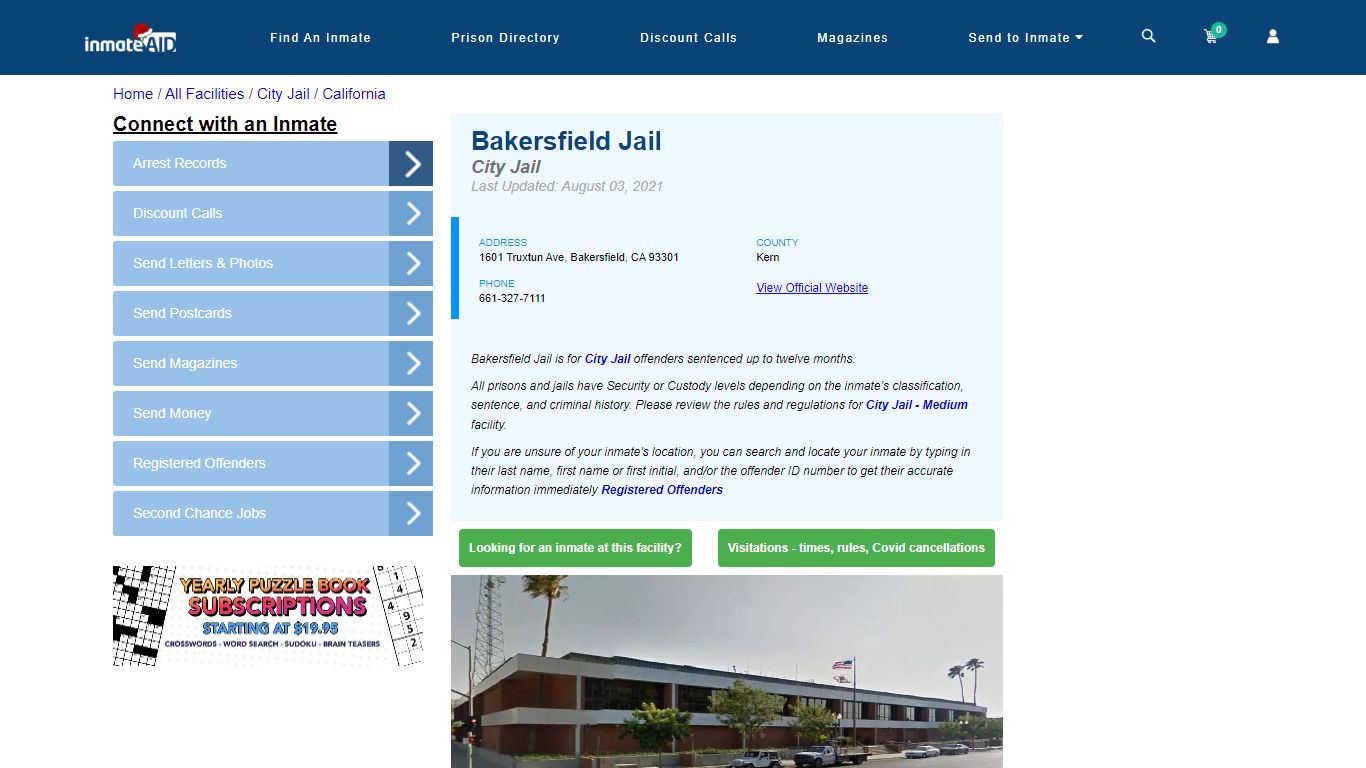 Bakersfield Jail | Inmate Locator